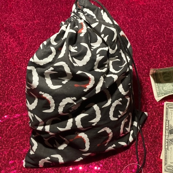 Vampire Fangs Bite Death Kiss Stripper Money Bag Dancewear Club Rave goth emo - Picture 12 of 14